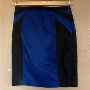 Black and Blue Express Pencil Skirt